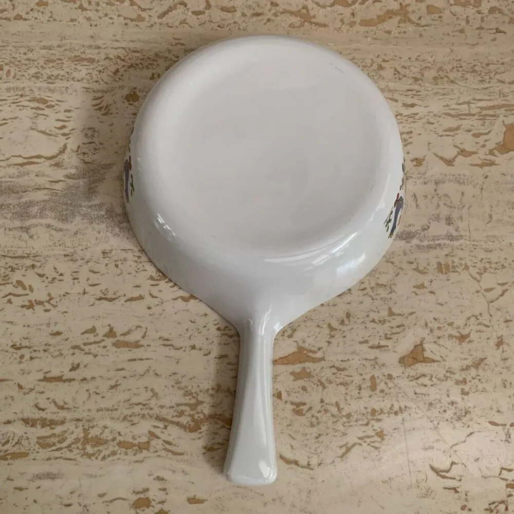 Vintage 70s Corningware Country festival  sauce skillet * small chipu*